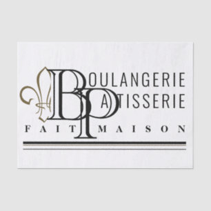 Französische Bäckerei Boulangerie Lilie Decoupage Seidenpapier