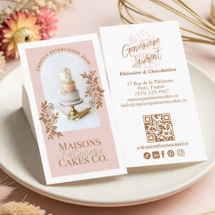Französische Bäckerei Handgezeichnete Cupcake-Gebä Visitenkarte