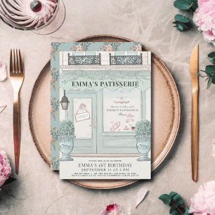 Französische Bäckerei Patisserie Paris Green 1. Ge Einladung