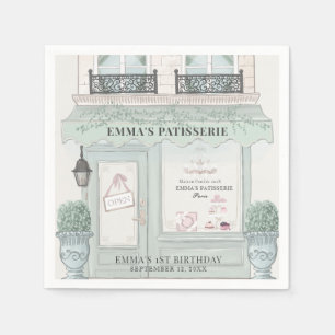 Französische Bäckerei Patisserie Paris Green 1. Ge Serviette