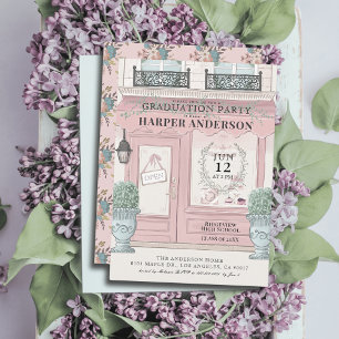 Französische Bäckerei Patisserie Paris Pink Abschl Einladung