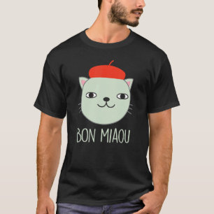 Französische Baskenmütze Katze mit Mütze Kätzchen T-Shirt