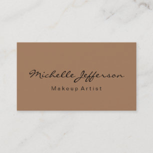 Französische Beige Visagistin Script Visitenkarte