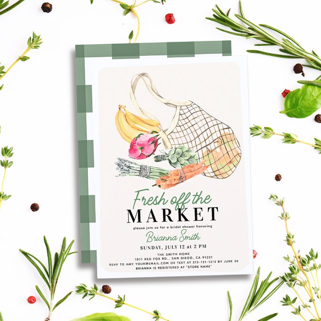 Französische Beutel-Brautparty frisch vom Markt Einladung (Von Creator hochgeladen)