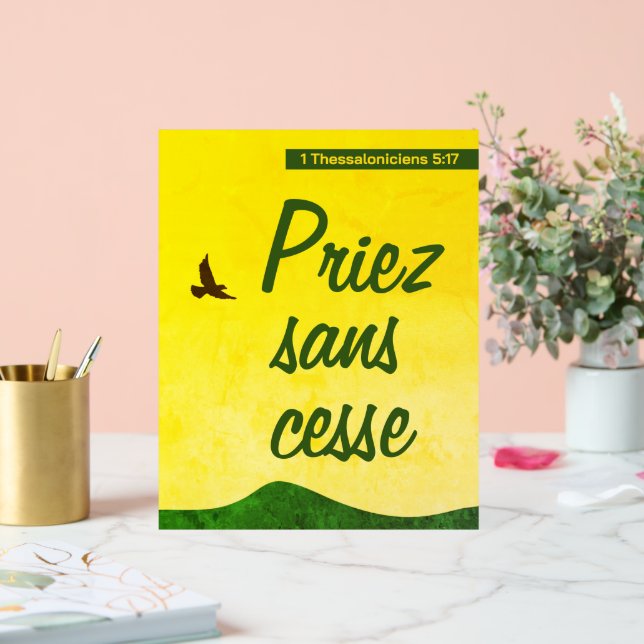 Französische Bibelverse | Motivation Chrétienne Acrylschild (Hochzeit)