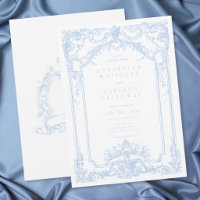 Französische Blaue Rokoko Königliche Vintage Elega
