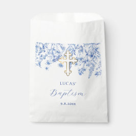 Französische Blaue Wildblumen Taufe Geschenktütchen