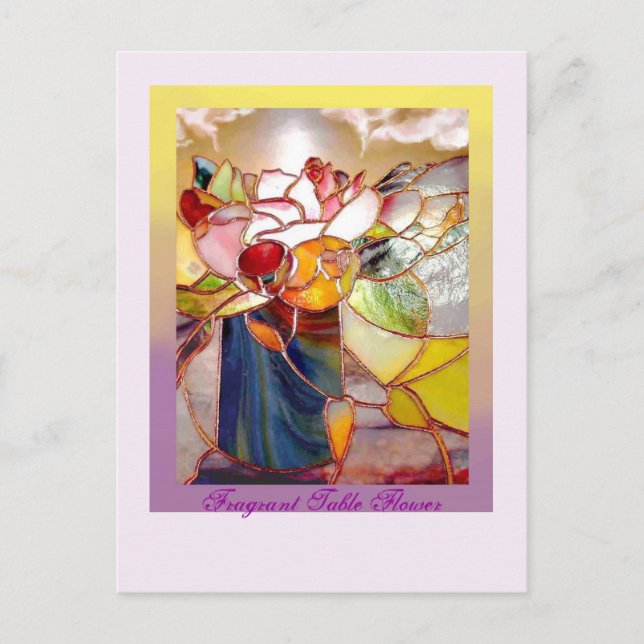 FRANZÖSISCHE Blume Postkarte (Vorderseite)