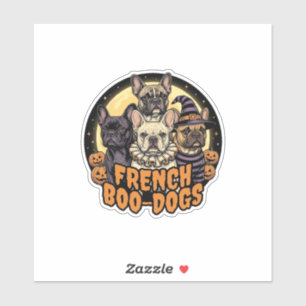 Französische Boo-Hunde Halloween Französische Bull Aufkleber