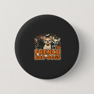 Französische Boo Hunde Halloween Französische Bull Button