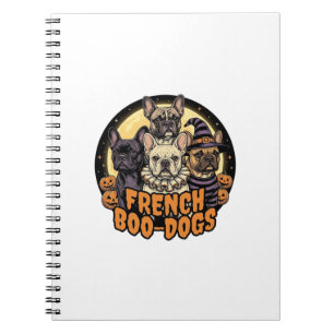 Französische Boo-Hunde Halloween Französische Bull Notizblock