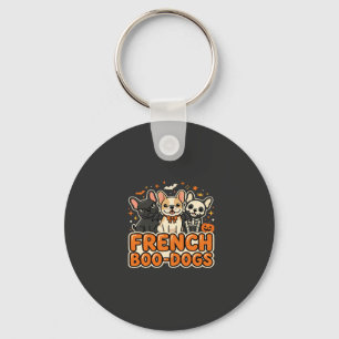 Französische Boo Hunde Halloween Französische Bull Schlüsselanhänger