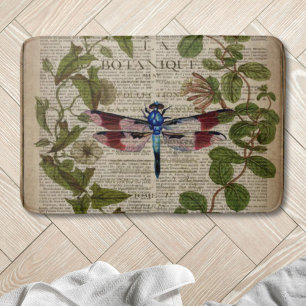 Französische botanische Blätter moderne Vintage Li Badematte