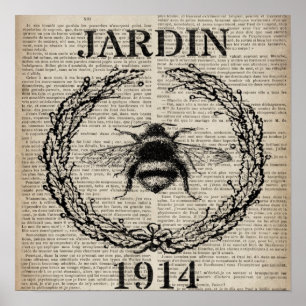 Französische botanische Vintage Königin Poster