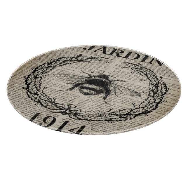 Französische botanische Vintage Königin Schneidebrett (Ecke)