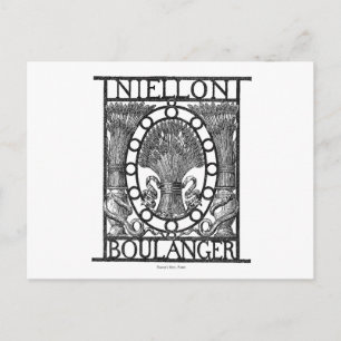 Französische Boulanger Bäckerei Postkarte