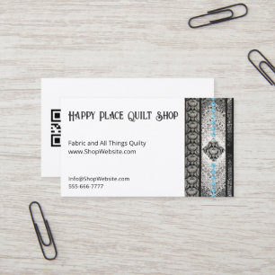 Französische Braid Quilt Biz Cards mit vollständig Visitenkarte