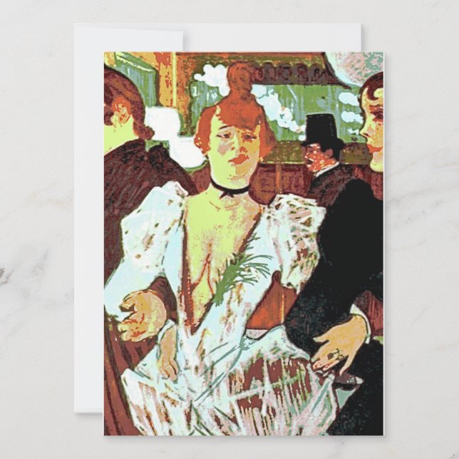 Französische Braut bei Hochzeit Einladung (Vorderseite)