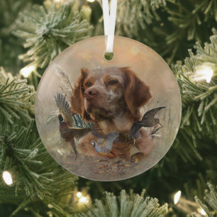 Französische Bretagne, Vogeljagd Kunst Ornament Aus Glas