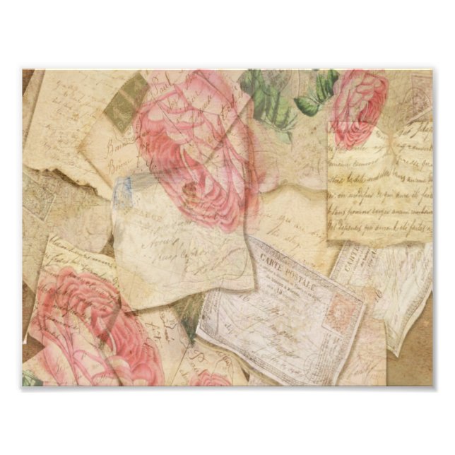 Französische Briefe und Postkarten Fotodruck (Vorne)