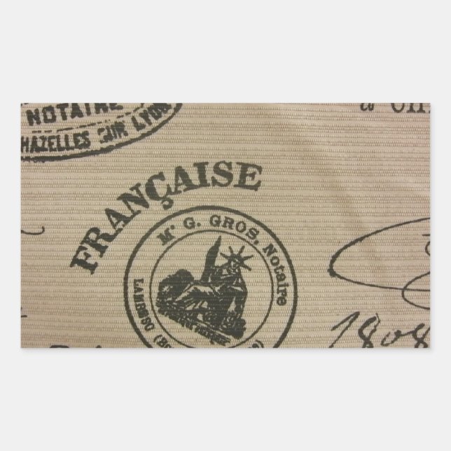 Französische Briefmarke Rechteckiger Aufkleber (Vorderseite)
