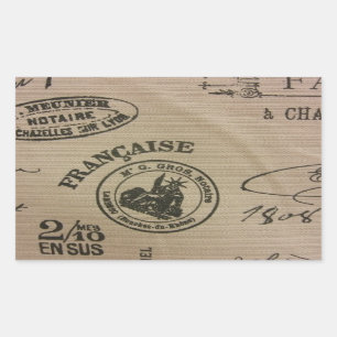 Französische Briefmarke Rechteckiger Aufkleber