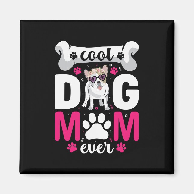 Französische Bulldog-Blumensträuße Plus-Mamas Magnet (Vorne)