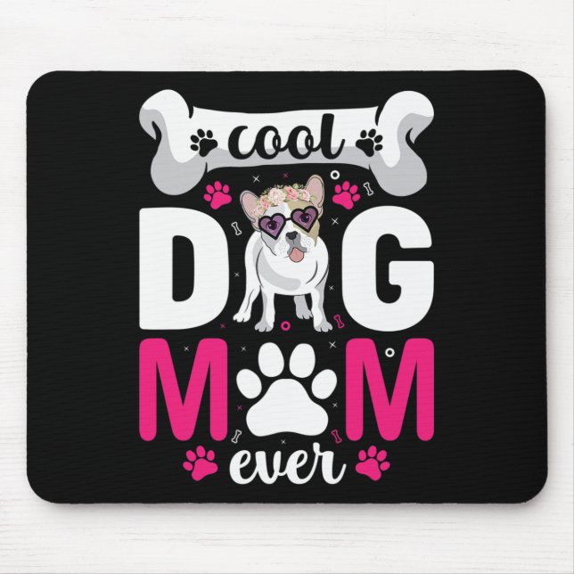 Französische Bulldog-Blumensträuße Plus-Mamas Mousepad (Vorne)