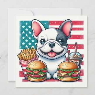 Französische Bulldog-Flachkarte
