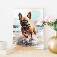 Französische Bulldog-Geschenke an der Wand Kunstdr