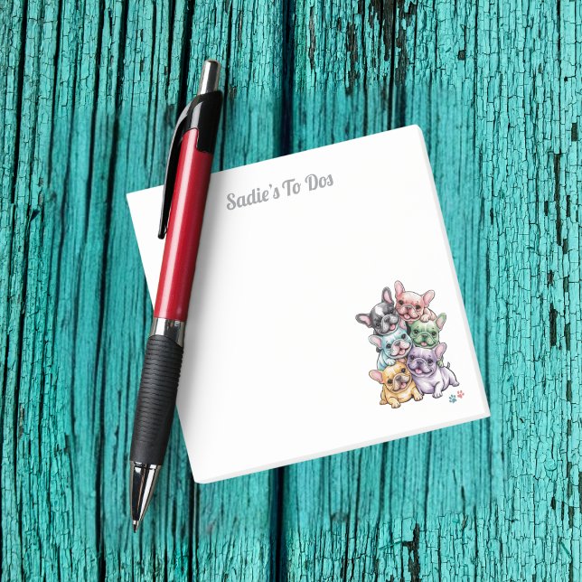 Französische Bulldog-Hunde-Mama Niedliche Haustier Post-it Klebezettel (Von Creator hochgeladen)