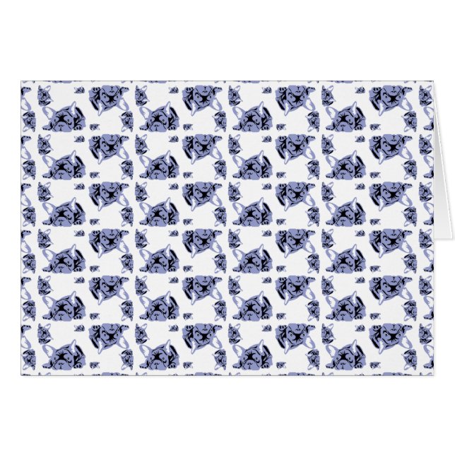 Französische Bulldog-Karten (Vorderseite (Horizontal))