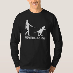 Französische Bulldog-Mama Frenchie Mama Dog Dinosa T-Shirt