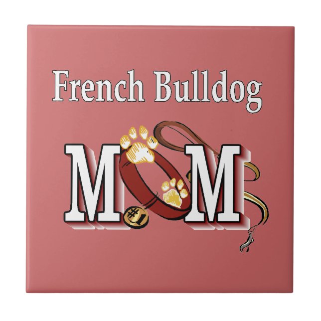 Französische Bulldog-Mama-Geschenke Fliese (Vorderseite)