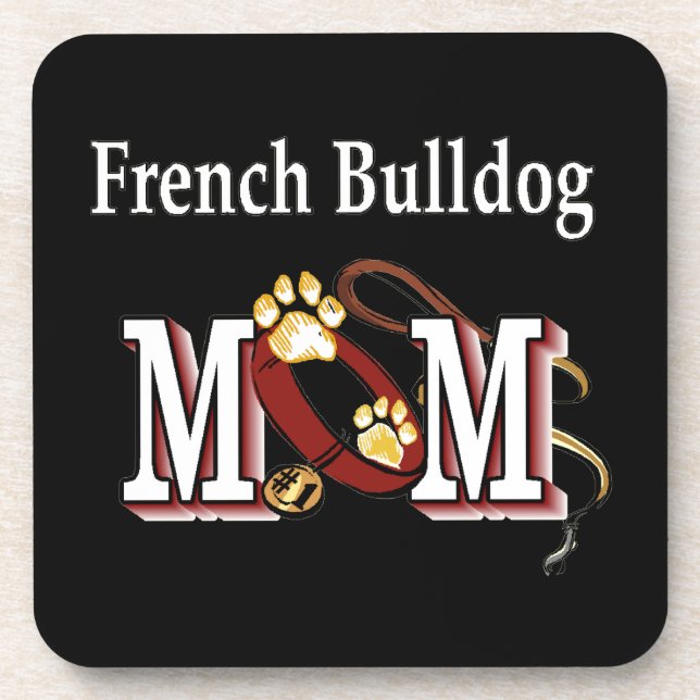 Französische Bulldog-Mama-Geschenke Getränkeuntersetzer (Vorderseite)