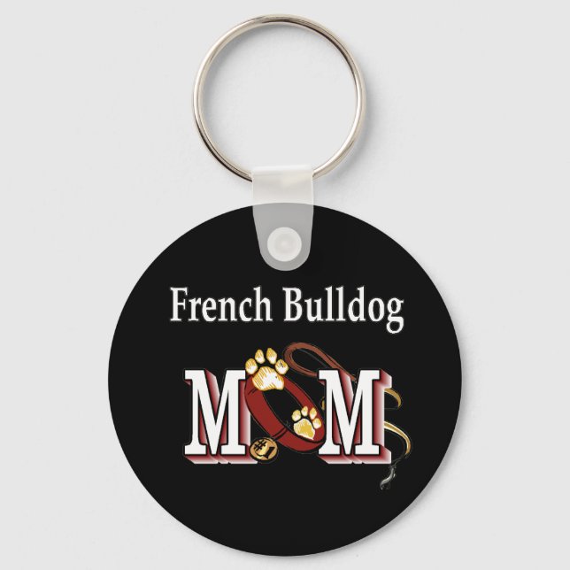Französische Bulldog-Mama-Geschenke Schlüsselanhänger (Vorderseite)