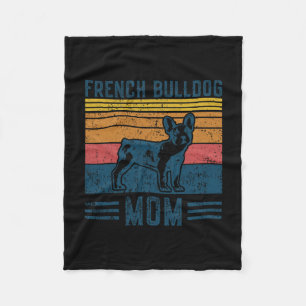 Französische Bulldog-Mama - Vintage französische B Fleecedecke