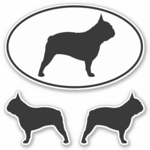 Französische Bulldog-Silhouetten Frenchie Sticker- Aufkleber