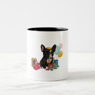 Französische Bulldog-Tasse zum Geburtstag - Fun Co Zweifarbige Tasse