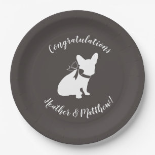 Französische Bulldog Themenparty - Babydusche neut Pappteller