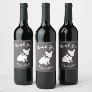 Französische Bulldog Themenparty - Babydusche neut Weinetikett