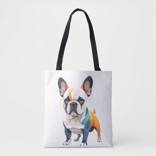 Französische Bulldog Vector Kunst mit lebhaften Fa (Vorderseite)