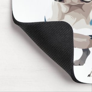 Französische Bulldog Vector Kunst mit lebhaften Fa Mousepad