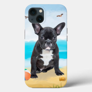Französische Bulldogge am Strand Case-Mate iPhone Hülle
