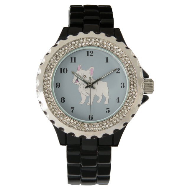 Französische Bulldogge Armbanduhr (Vorderseite)