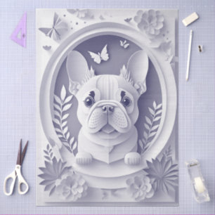 Französische Bulldogge aus Papier 
