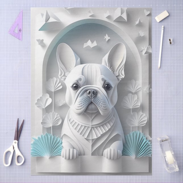 Französische Bulldogge aus Papier  (Basteln)
