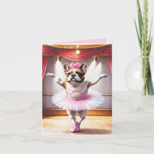 Französische Bulldogge Ballett French Bulldog Feiertagskarte