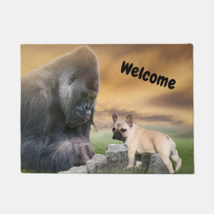 Französische Bulldogge Beste Freunde French Bulldo Fußmatte