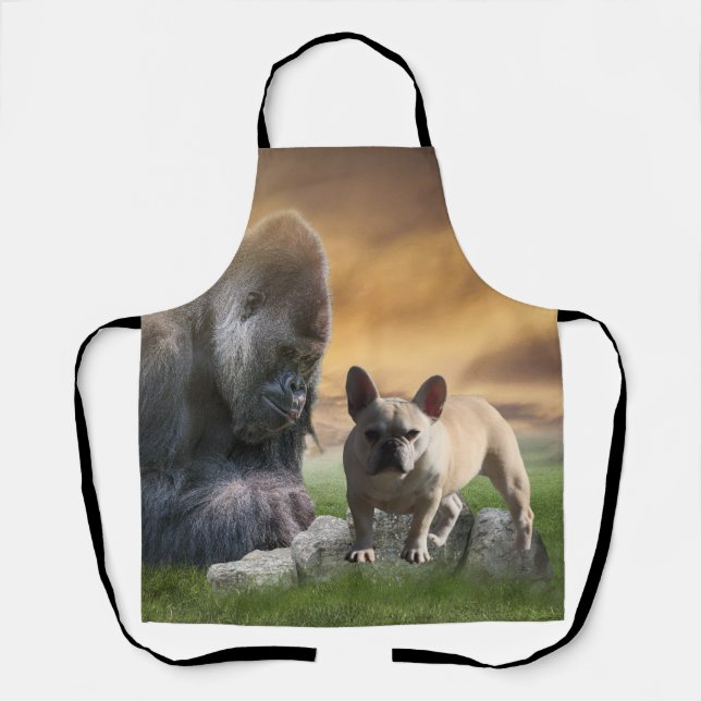 Französische Bulldogge beste Freunde Schürze (Vorderseite)